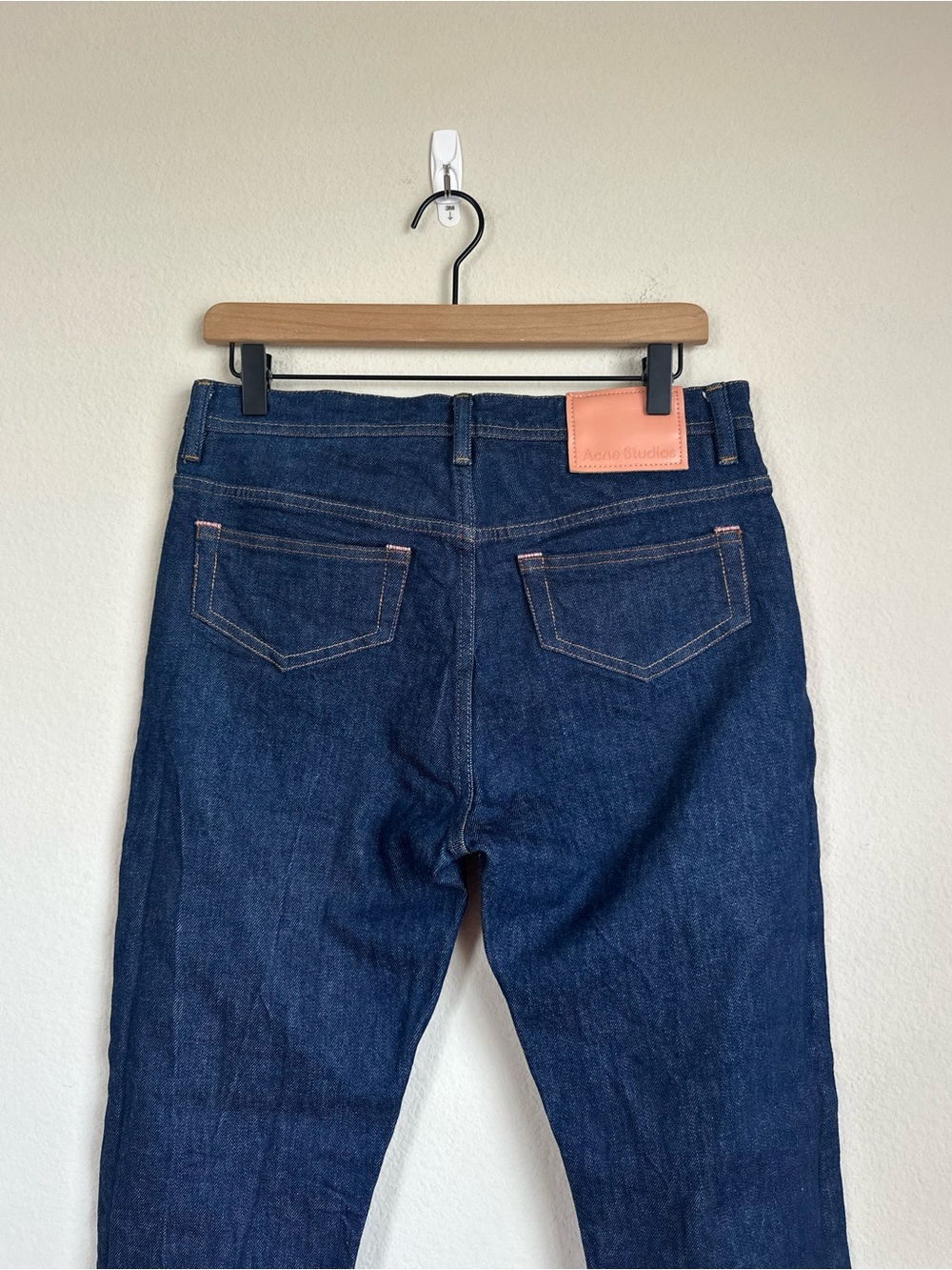 Acne Studios River Dark Blue Crop Tapered Jeans